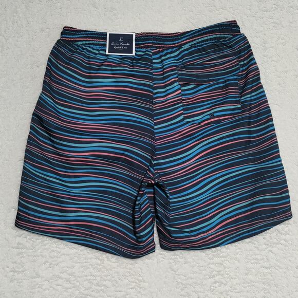 Club Room Men Quick-Dry 7" Swim Trunks Men's Medium Colorful Stripes Classic NEW - Picture 4 of 15